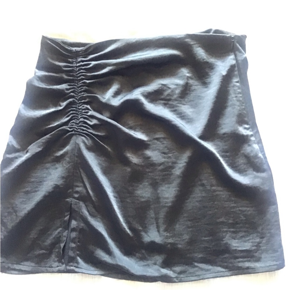 Oak and Fort Black Shiny Skirt Size S